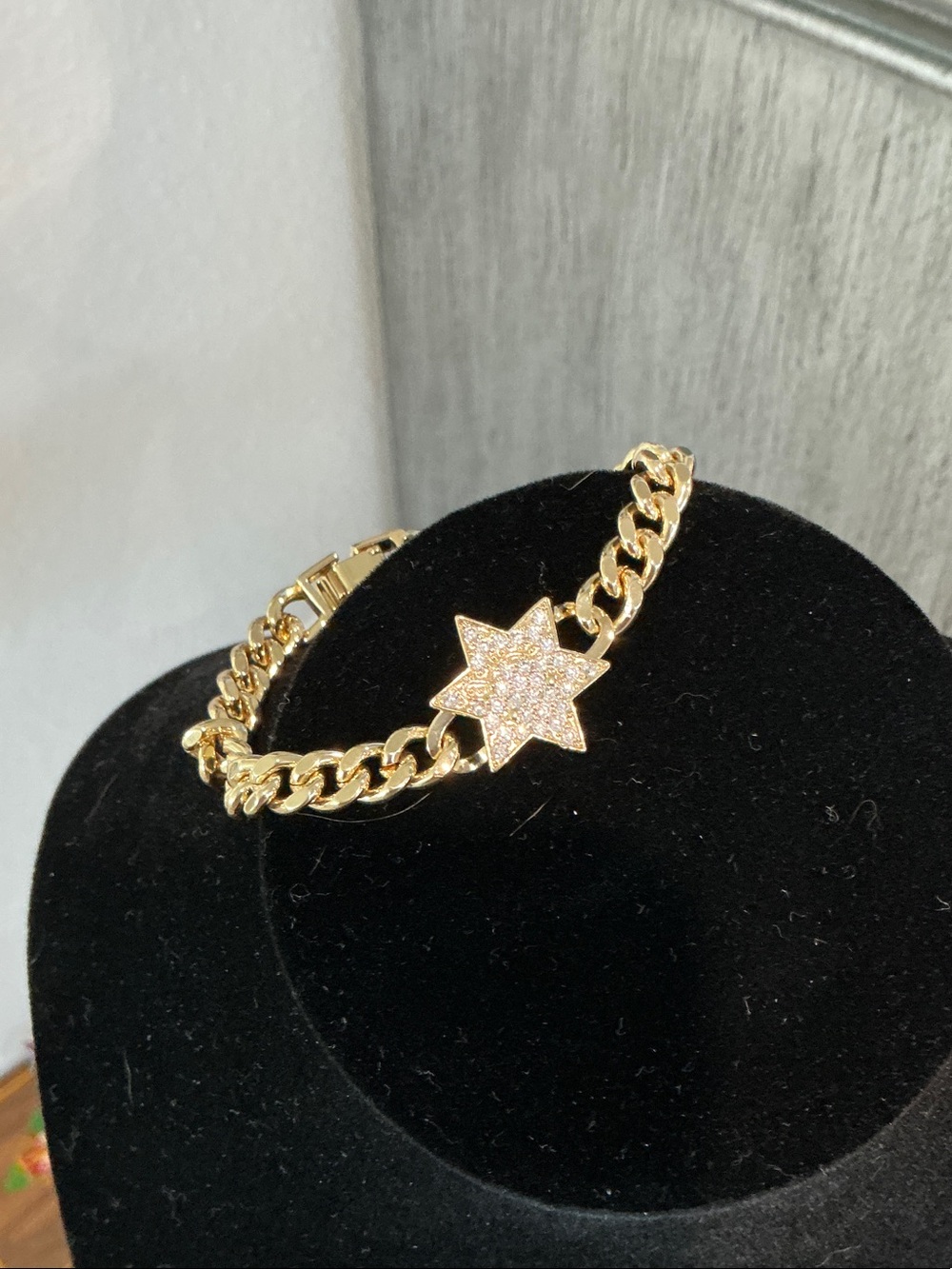 Gold Star Pave Chain Bracelet - Women Jewelry
